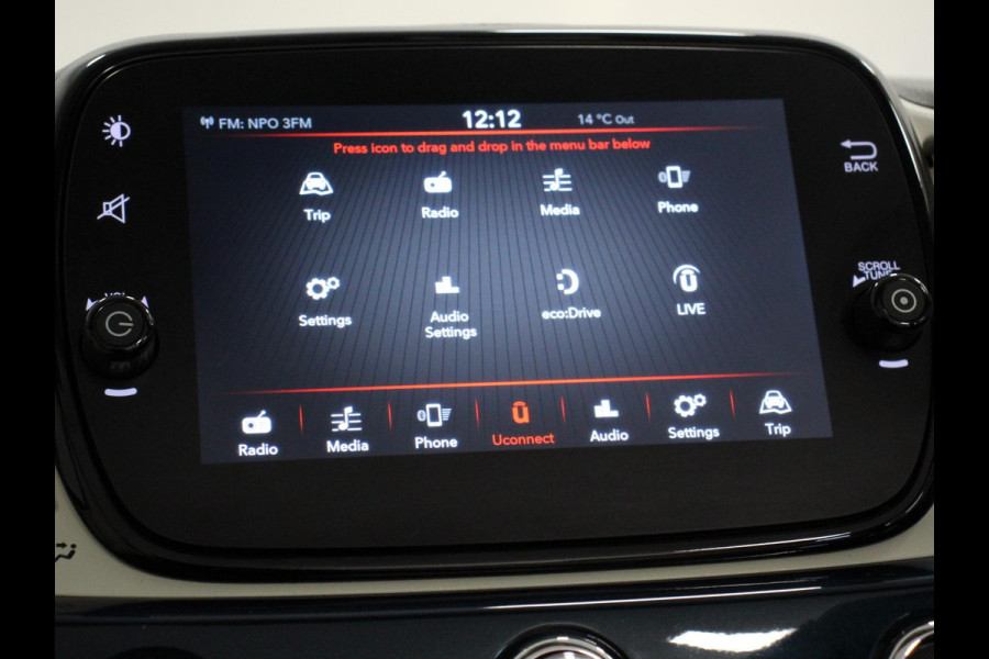 Fiat 500C 1.2 Lounge Automaat Cruise Control Parkeersensoren Achter Climate Control Elektrische Ramen Lichtmetalen velgen Display