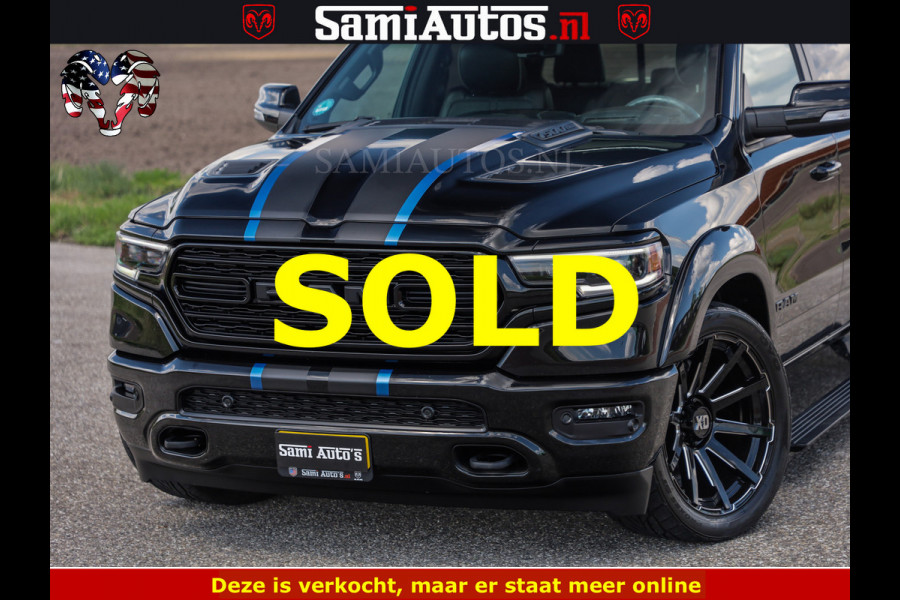 Dodge Ram HULK PACK LIMITED | 5.7 V8 | WIDE BODY | STRIPING | HUD | LUCHTVERING | OPEN UITLAAT KLEP | BOM VOL CREW CAB | DUBBELE CABINE | DC | 5 PERSOONS |