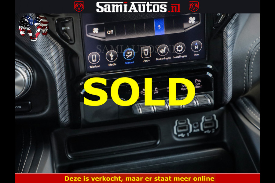 Dodge Ram HULK PACK LIMITED | 5.7 V8 | WIDE BODY | STRIPING | HUD | LUCHTVERING | OPEN UITLAAT KLEP | BOM VOL CREW CAB | DUBBELE CABINE | DC | 5 PERSOONS |