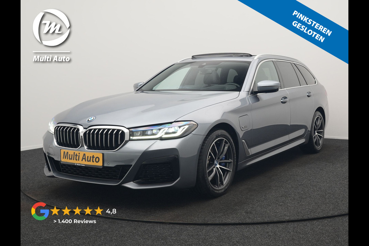 BMW 5 Serie Touring 530e xDrive M Sport PHEV 293pk Dealer O.H. | Panodak | Head Up | Laser LED | 360 Camera | Harman & Kardon | Sfeerverlichting | Alcantara Sportstoelen Verwarmd | Keyless | Blis | Virtual | Navigatie | DAB | Plug In Hybrid