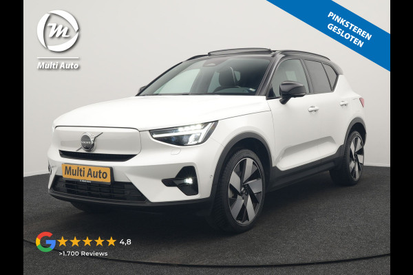 Volvo XC40 Recharge Twin Ultimate 78 kWh 408pk Dealer O.H. | Trekhaak Af Fabriek | Panodak | 360 Camera | Adaptive Cruise | Harman / Kardon | Alcantara Sportstoelen Memory & Verwarmd | Google Assistent | Keyless | Stuur Verwarmd | Blis |