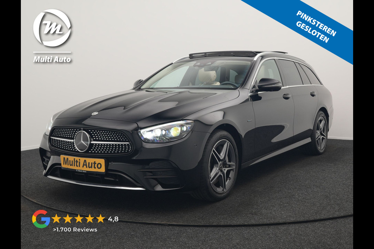 Mercedes-Benz E-Klasse Estate 300 e AMG Line PHEV 320pk Dealer O.H. | Panodak | Adaptive Cruise | 360 Camera | Multi Beam LED | Lederen Sportstoelen Verwarmd | Sfeerverlichting | Apple Carplay | Navigatie | DAB | Plug In Hybrid |