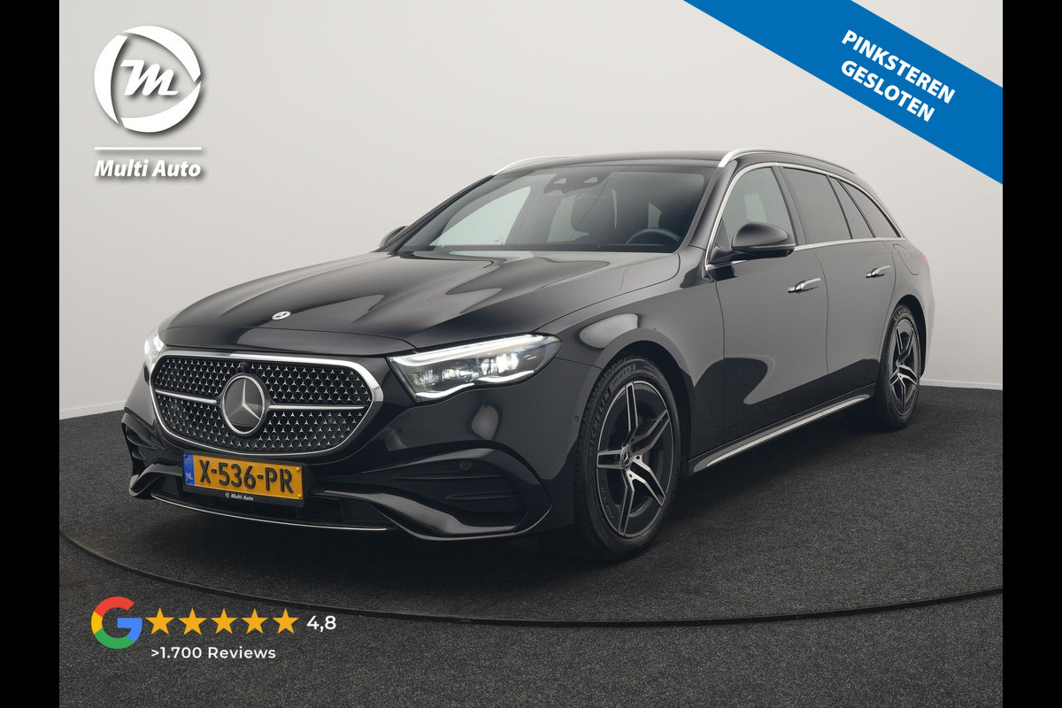 Mercedes-Benz E-Klasse Estate 300 e AMG Line PHEV 313pk INCL BTW Dealer O.H. | Trekhaak Af Fabriek | Adaptive Cruise | 360 Camera | Digital Light | Alcantara Sportstoelen Memory & Verwarmd | Sfeerverlichting | Keyless | Blis | Navigatie | DAB | Plug In Hybrid |