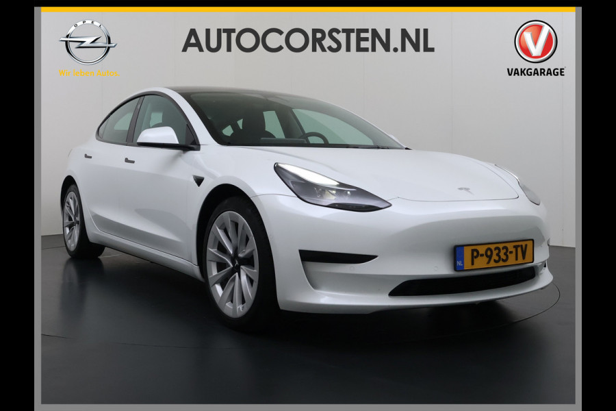 Tesla Model 3 Standard RWD Plus LFP Accu SOH 90,5% Warmtepomp Lmv 19" Elek.Achterklep Leder Panoramadak Navi Ecc Camera's Navi Ecc Pdc Traffic Aware Cruise + Aut.Sturen Lmv Led Elek.Stoelen+Memory+Verwarmd Dealeronderhouden Origineel Nederlandse Auto Garantie op Accu en Motor tot 21-6-2030/160.000km