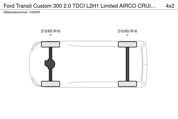 Ford Transit Custom 300 2.0 TDCI L2H1 Limited AIRCO CRUISE CONTROL 3 ZITPLAATSEN