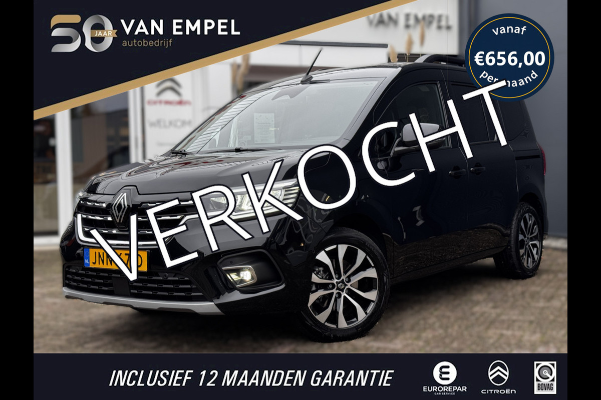 Renault Kangoo 1.3 TCe Techno | Nieuw Model | Trekhaak | Automaat | Adaptive Cruise | Camera | Navigatie | Climate control