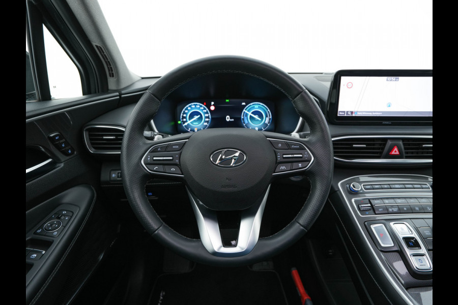 Hyundai Santa Fe 1.6 T-GDI HEV Premium Sky (Face-lift) (INCL-BTW) *PANO | LEATHER | FULL-LED | ADAPTIVE-CRUISE | BLINDSPOT | MEMORY-PACK | DIGI-COCKPIT | SHIFTPADDLES | PRIVACYGLASS | NAVI-FULLMAP | HEAD-UP |19''ALU*