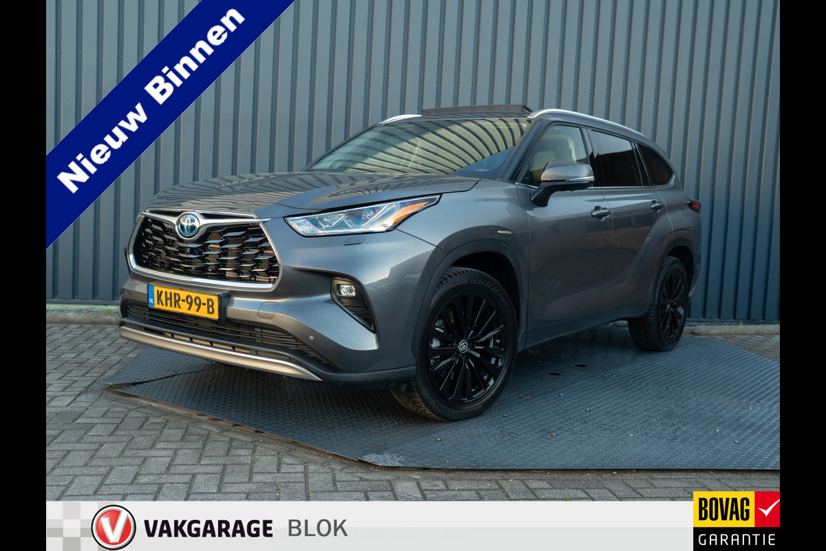 Toyota highlander 2.5 AWD Hybrid Premium 7 pers. | Panodak | 20'' | JBL | Stoelgeheugen | 360 Camera | Head Up | BSM | Prijs Rijklaar!!