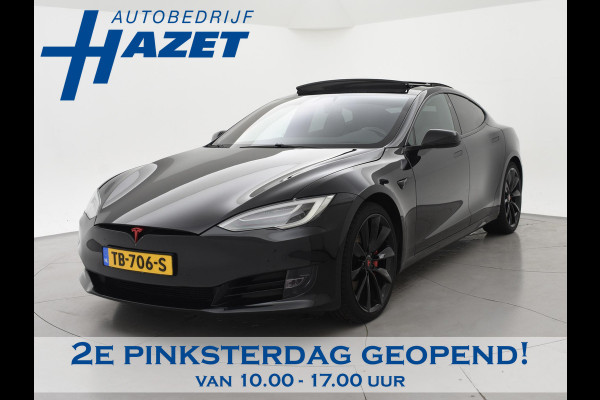 Tesla Model S 100D PERFORMANCE P100D 612 PK + 21 INCH | AUTOPILOT | CARBON | SCHUIFDAK| LUCHTVERING