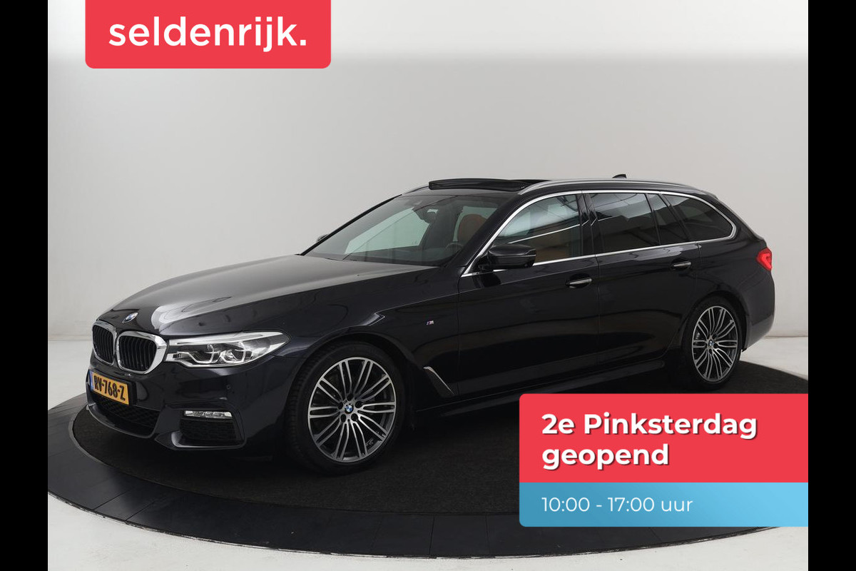 BMW 5 Serie 520i M Sport | Panoramadak | Head-Up | 360 Camera | Leder | Stoelverwarming | Carplay | Sfeerverlichting | Full LED | Park Assist | DAB | Live Cockpit | Sportstoelen | Navigatie | Dodehoek detectie