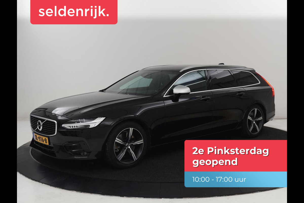 Volvo V90 2.0 T4 R-Design | Trekhaak | Leder/Alcantara | Stoelverwarming | Adaptive cruise | Camera | Carplay | Keyless | Side Assist | Navigatie | Climate control | Sportstoelen | Getint glas