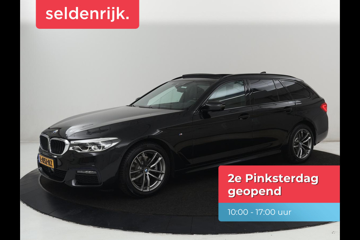 BMW 5 Serie 520i M Sport | Panoramadak | Stoelventilatie | Head-Up | 360 Camera | Leder | Adaptief LED | Memory | Carplay | Sfeerverlichting | Achterbankverwarming | Navigatie | Stuurverwarming