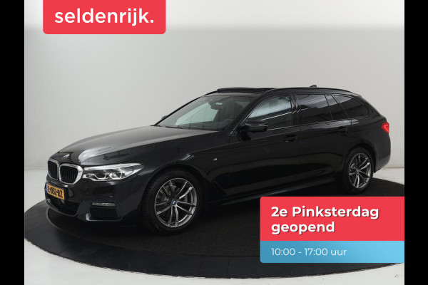 BMW 5 Serie 520i M Sport | Panoramadak | Stoelventilatie | Head-Up | 360 Camera | Leder | Adaptief LED | Memory | Carplay | Sfeerverlichting | Achterbankverwarming | Navigatie | Stuurverwarming