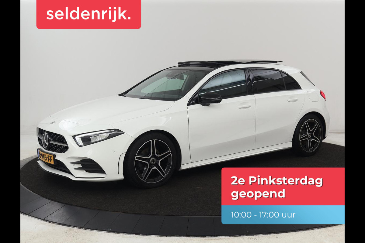 Mercedes-Benz A-Klasse 180 AMG | Panoramadak | Stoelverwarming | Carplay | Sfeerverlichting | Leder/Alcantara | Navigatie | Park Assist | Full LED | Widescreen | Climate control | Cruise control