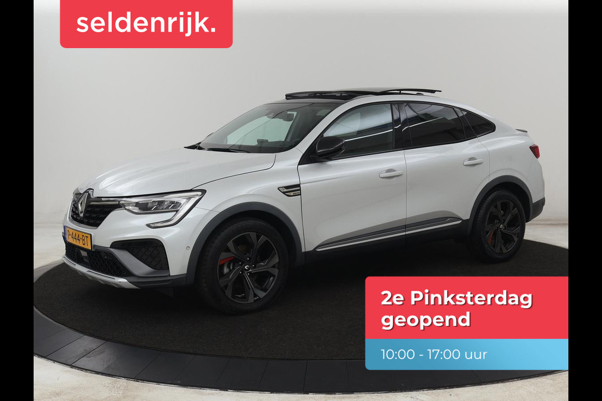 Renault Arkana 1.6 E-Tech Hybrid 145 R.S. Line | Panoramadak | Leder/Alcantara | Trekhaak | Stoelverwarming | Adaptive cruise | Camera | Carplay | Keyless | Park Assist | Full LED | Navigatie | Stuurverwarming