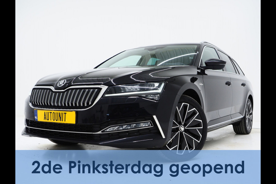 Škoda Superb Combi 1.4 TSI iV Laurin & Klement | Leder | Trekhaak | Canton | Adaptive Cruise | Keyless | Sfeerlicht | Memory | Carplay