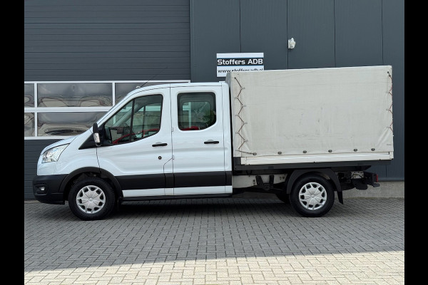 Ford Transit 350 2.0 TDCI L2H1 DC 4WD | Huif | CarPlay | Navi | Cruise | 7-persoons | Standkachel | Airco | Trekhaak | AWD 4x4
