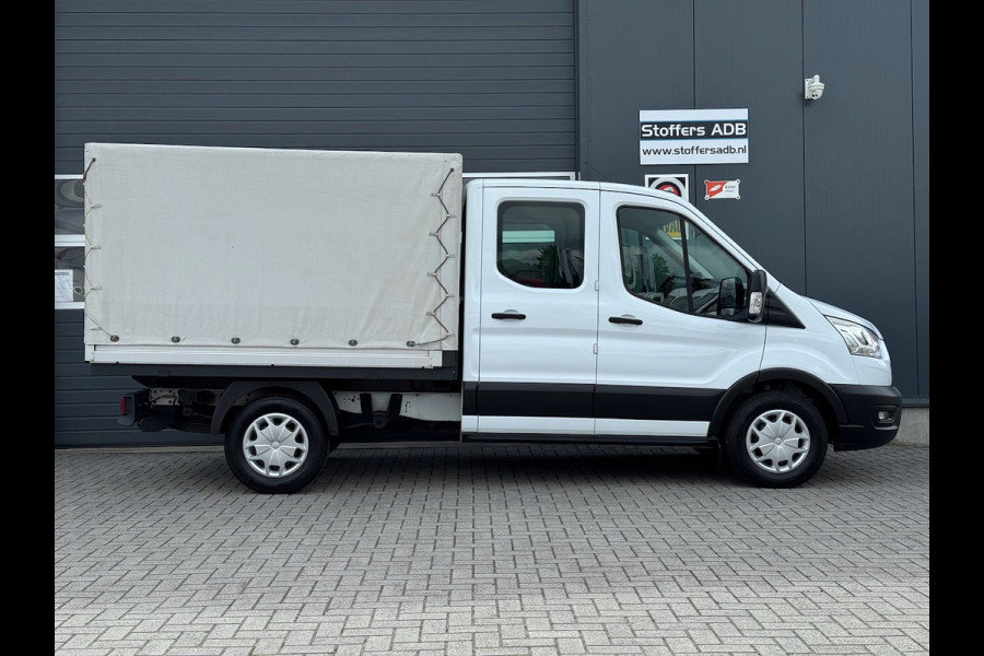 Ford Transit 350 2.0 TDCI L2H1 DC 4WD | Huif | CarPlay | Navi | Cruise | 7-persoons | Standkachel | Airco | Trekhaak | AWD 4x4