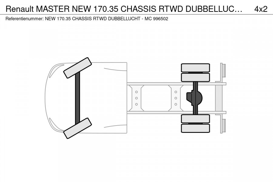 Renault Master NEW 170.35 CHASSIS RTWD DUBBELLUCHT - EURO 6 - MC 996502
