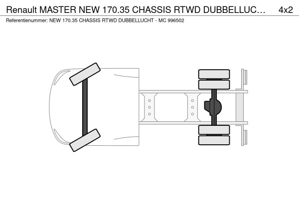 Renault Master NEW 170.35 CHASSIS RTWD DUBBELLUCHT - EURO 6 - MC 996502