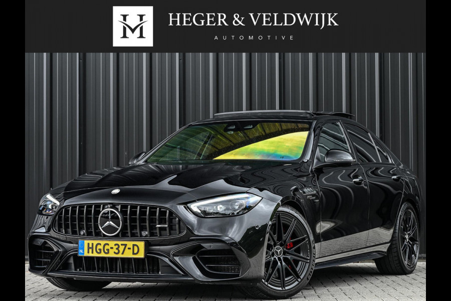 Mercedes-Benz C-Klasse AMG 63 S E Performance | Achterasbesturing | Panoramadak | 360 Camera | Burmester | Memory seats | Carbon inleg | Ambiance interieur |