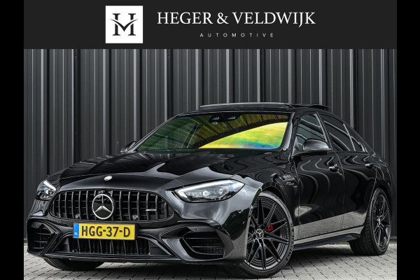Mercedes-Benz C-Klasse AMG 63 S E Performance | Achterasbesturing | Panoramadak | 360 Camera | Burmester | Memory seats | Carbon inleg | Ambiance interieur |