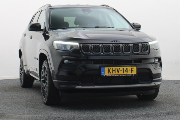 Jeep Compass 4xe 240 Plug-in Hybrid Electric S Leer, Virtual Cockpit, Camera, Stuur-/Stoelverwarming, ACC, Apple Carplay, 19"