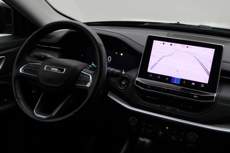Jeep Compass 4xe 240 Plug-in Hybrid Electric S Leer, Virtual Cockpit, Camera, Stuur-/Stoelverwarming, ACC, Apple Carplay, 19"