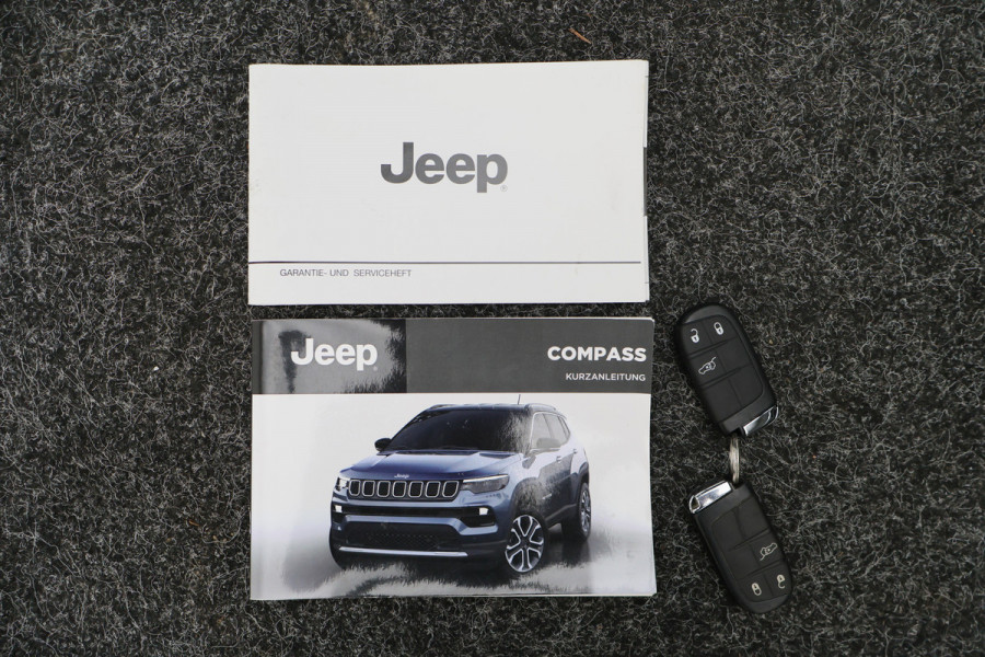 Jeep Compass 4xe 240 Plug-in Hybrid Electric S Leer, Virtual Cockpit, Camera, Stuur-/Stoelverwarming, ACC, Apple Carplay, 19"