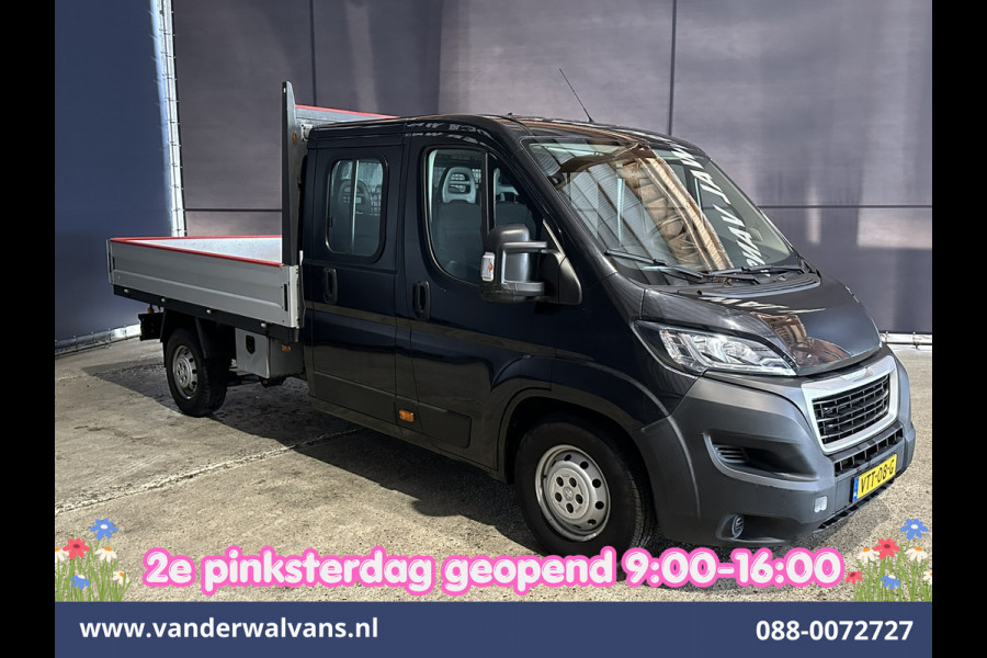 Peugeot Boxer 2.2 Blue HDi 140pk Pick-up 7 Persoons Dubbele cabine open laadbak Euro6 Airco | 7-Zits | 3000kg trekvermogen / 1253kg laadvermogen