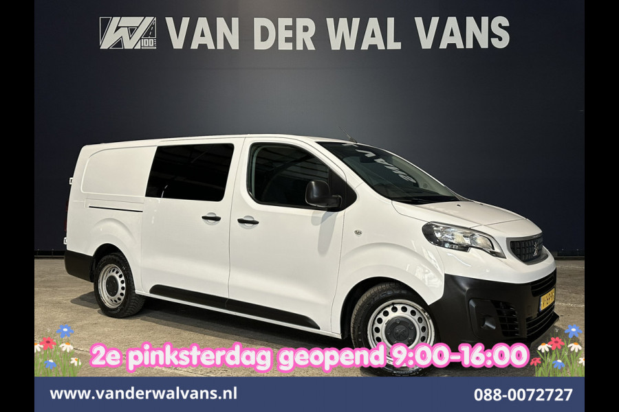 Peugeot Expert 2.0 BlueHDI 123pk L3H1 Dubbele Cabine Euro6 Airco | 2x zijdeur | 2500kg Trekhaak | 5-Zits Cruisecontrol, Parkeersensoren