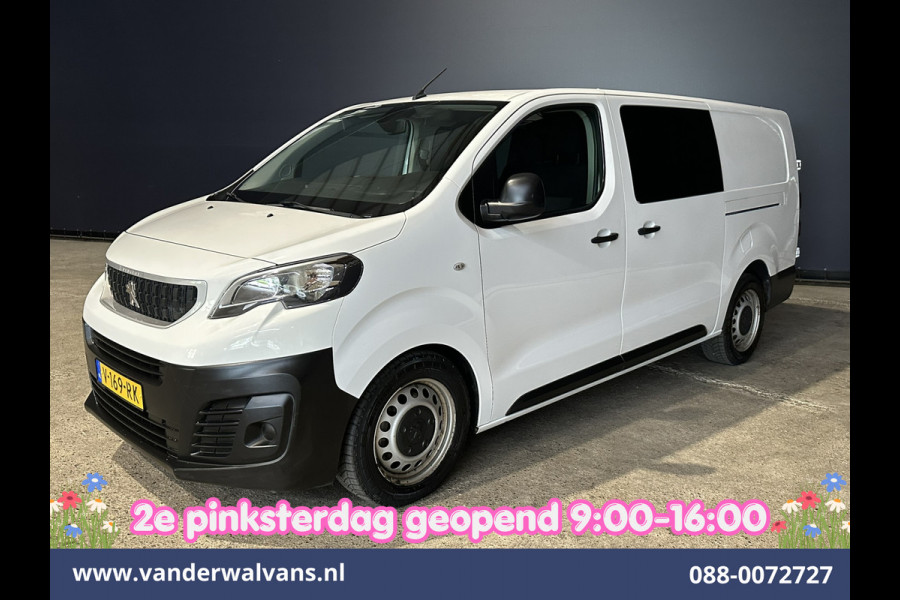 Peugeot Expert 2.0 BlueHDI 123pk L3H1 Dubbele Cabine Euro6 Airco | 2x zijdeur | 2500kg Trekhaak | 5-Zits Cruisecontrol, Parkeersensoren
