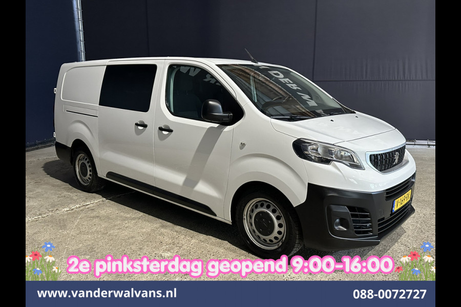 Peugeot Expert 2.0 BlueHDI 123pk L3H1 Dubbele Cabine Euro6 Airco | 2x zijdeur | 2500kg Trekhaak | 5-Zits Cruisecontrol, Parkeersensoren