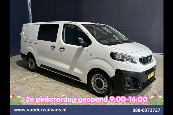 Peugeot Expert 2.0 BlueHDI 123pk L3H1 Dubbele Cabine Euro6 Airco | 2x zijdeur | 2500kg Trekhaak | 5-Zits Cruisecontrol, Parkeersensoren