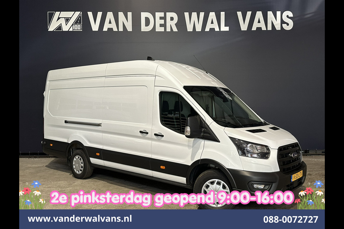Ford Transit 2.0 TDCI 131pk L4H3 Jumbo Euro6 Airco | Camera | Cruisecontrol | Verwarmde voorruit Parkeersensoren, Bijrijdersbank