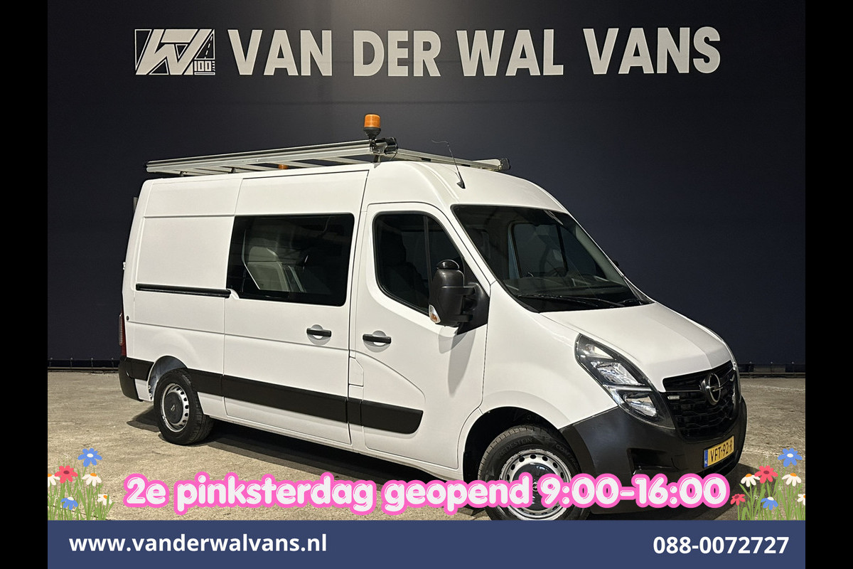 Opel Movano 2.3 Turbo 150pk L2H2 Dubbele Cabine Inrichting Euro6 Airco | Imperiaal | 2500kg Trekhaak | Camera | Navigatie 5-Zits, LED, Cruisecontrol, Parkeersensoren