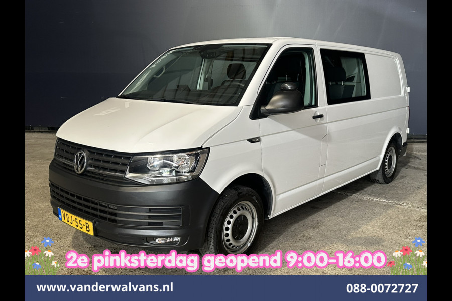 Volkswagen Transporter 2.0 TDI 150pk L2H1 Dubbele Cabine Euro6 inrichting Airco | 5-Zits | Camera | Cruisecontrol | 2500kg Trekhaak Parkeersensoren