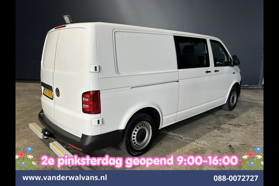 Volkswagen Transporter 2.0 TDI 150pk L2H1 Dubbele Cabine Euro6 inrichting Airco | 5-Zits | Camera | Cruisecontrol | 2500kg Trekhaak Parkeersensoren