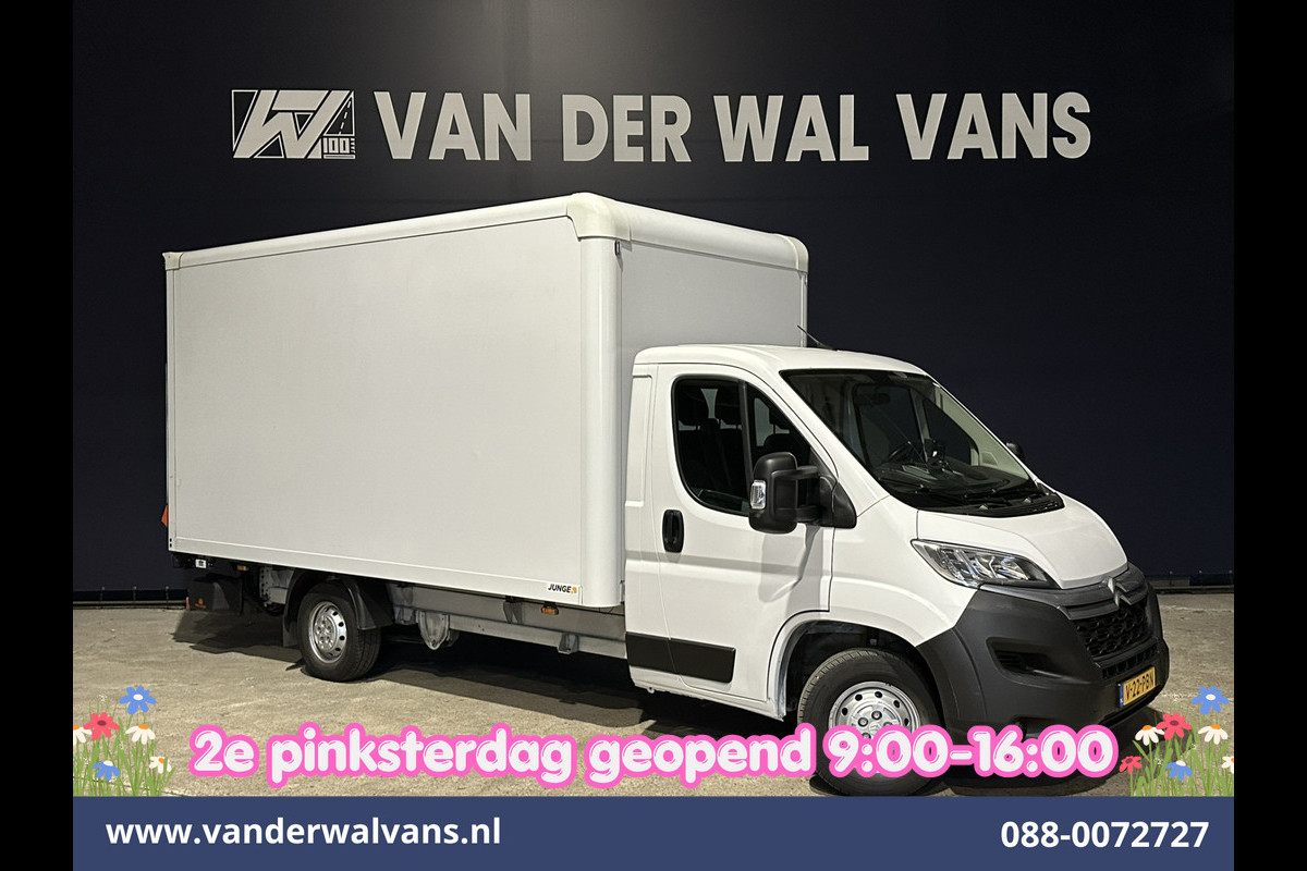 Citroën Jumper 2.2 BlueHDi 141pk Bakwagen 436cm Lang Laadklep Fabrieksgarantie Euro6 Airco | Camera | Navigatie | Cruisecontrol | Apple Carplay Android Auto, 1010kg laadvermogen, Bijrijdersbank