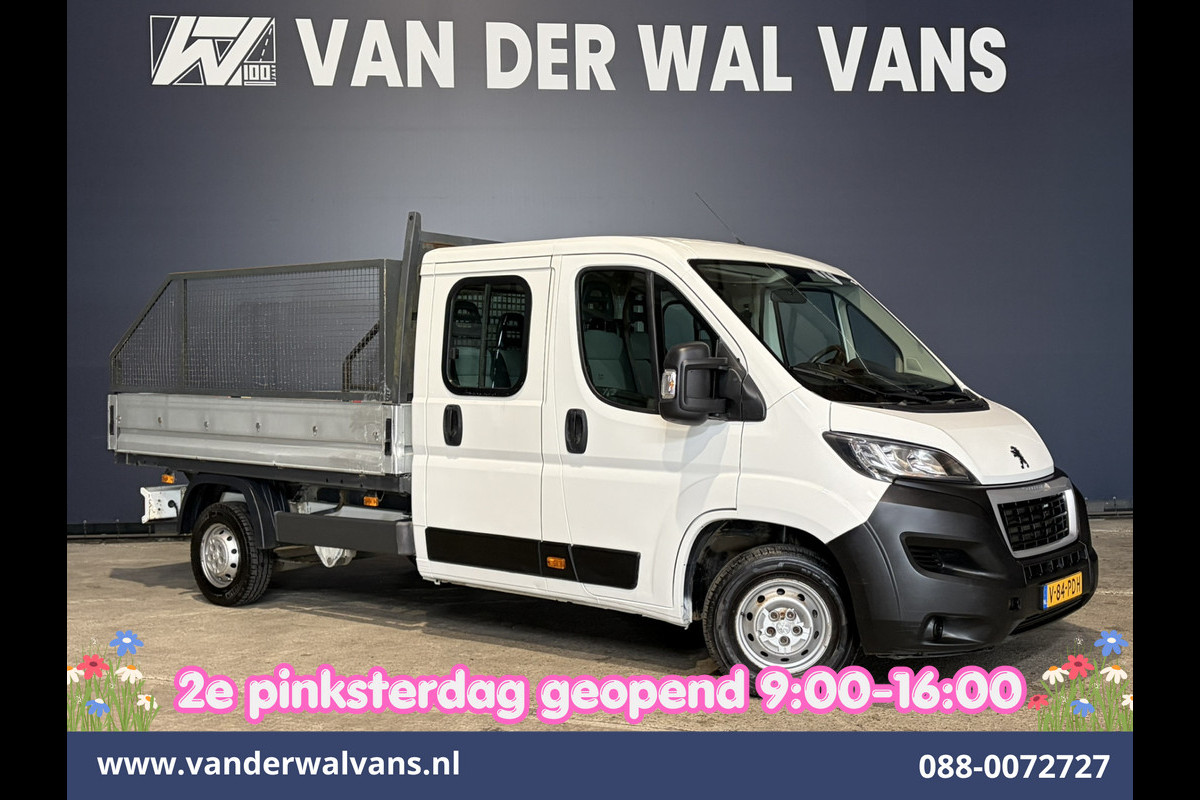 Peugeot Boxer 2.0 BlueHDI 130pk Pick up Dubbel Cabine Open laadbak Euro6 Airco | 7-Zits | Trekhaak | Navigatie