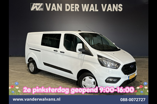 Ford Transit Custom 2.0 TDCI 131pk L2H1 Dubbele Cabine Euro6 Airco | 6-Zits | LED | Cruisecontrol | Parkeersensoren Achterklep, 2800kg trekvermogen