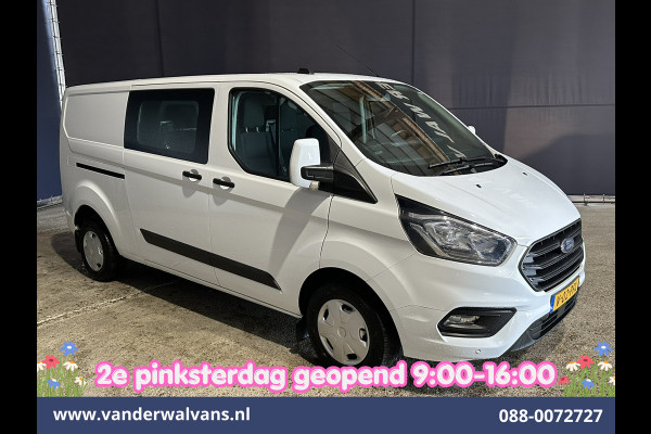 Ford Transit Custom 2.0 TDCI 131pk L2H1 Dubbele Cabine Euro6 Airco | 6-Zits | LED | Cruisecontrol | Parkeersensoren Achterklep, 2800kg trekvermogen