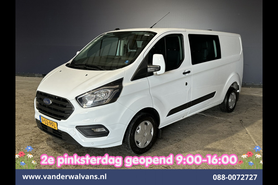 Ford Transit Custom 2.0 TDCI 131pk L2H1 Dubbele Cabine Euro6 Airco | 6-Zits | LED | Cruisecontrol | Parkeersensoren Achterklep, 2800kg trekvermogen