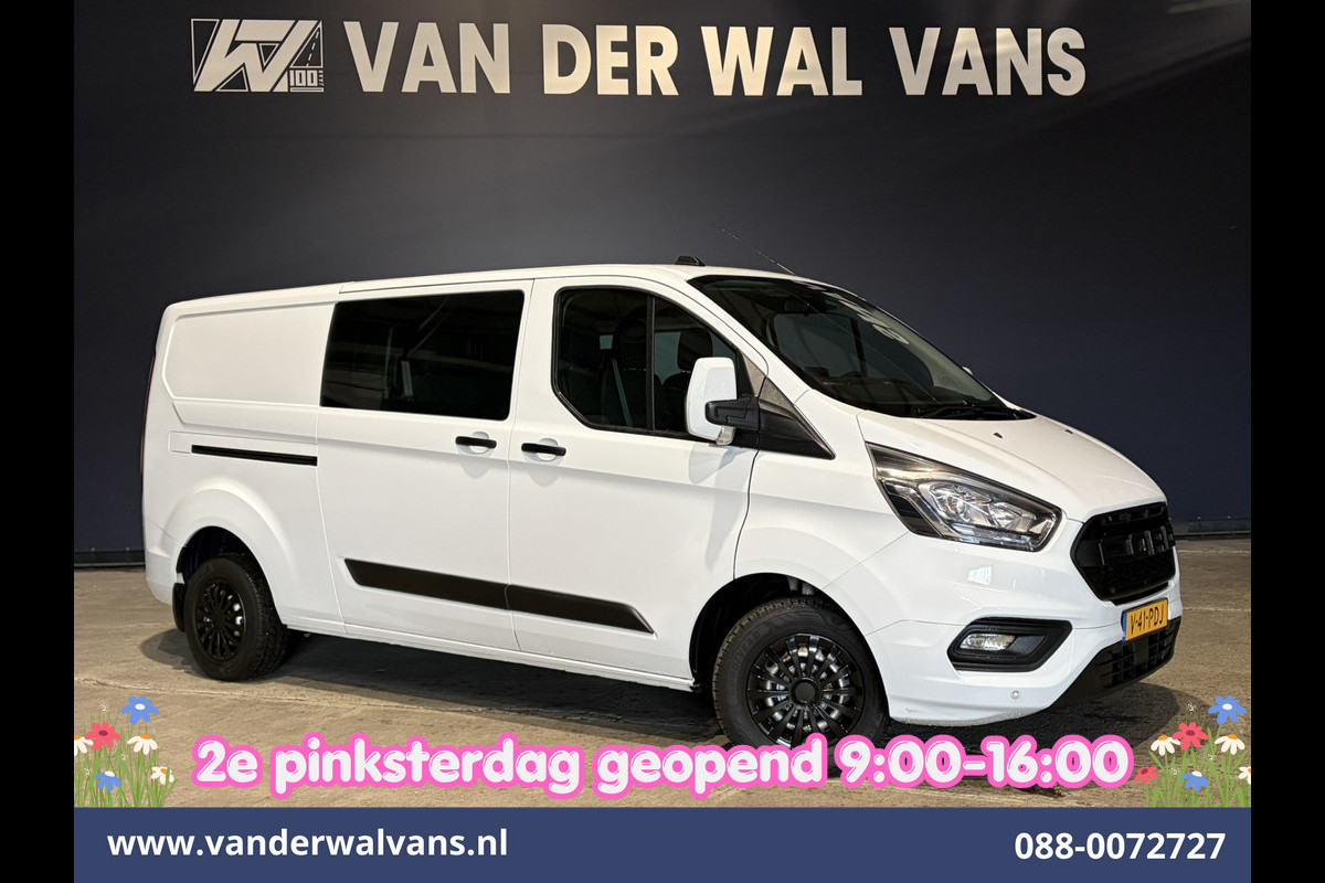 Ford Transit Custom 2.0 TDCI 131pk L2H1 Dubbele Cabine Euro6 Airco | 6-Zits | Navigatie | LED | Apple Carplay | Cruisecontrol Android Auto, Parkeersensoren, Achterklep, 2800kg trekvermogen