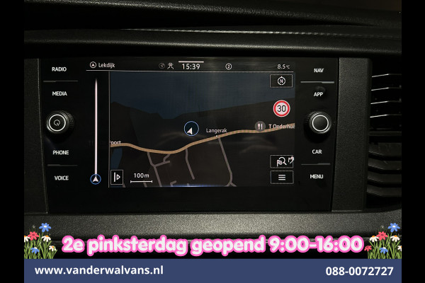 Volkswagen Transporter 2.0 TDI 150pk Automaat L1H1 Euro6 Airco | Navigatie | Camera | Android Auto | Cruisecontrol | Trekhaak Parkeersensoren, Bijrijdersbank