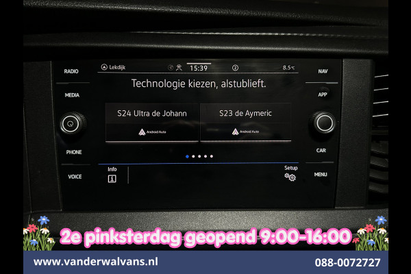 Volkswagen Transporter 2.0 TDI 150pk Automaat L1H1 Euro6 Airco | Navigatie | Camera | Android Auto | Cruisecontrol | Trekhaak Parkeersensoren, Bijrijdersbank