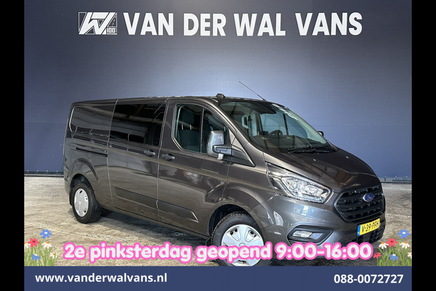 Ford Transit Custom 2.0 TDCI 170pk L2H1 Dubbele Cabine Euro6 Airco | 5-Zits | 2x Zijdeur | Camera | LED Apple Carplay, Android Auto, Cruisecontrol, Parkeersensoren, Stoelverwarming, Verwarmde voorruit 2800kg trekvermogen