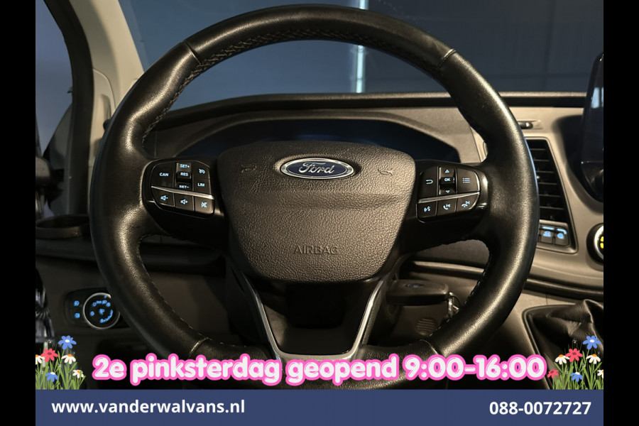 Ford Transit Custom 2.0 TDCI 170pk L2H1 Dubbele Cabine Euro6 Airco | 5-Zits | 2x Zijdeur | Camera | LED Apple Carplay, Android Auto, Cruisecontrol, Parkeersensoren, Stoelverwarming, Verwarmde voorruit 2800kg trekvermogen