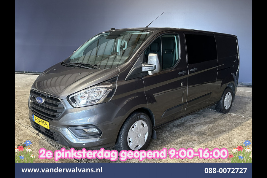 Ford Transit Custom 2.0 TDCI 170pk L2H1 Dubbele Cabine Euro6 Airco | 5-Zits | 2x Zijdeur | Camera | LED Apple Carplay, Android Auto, Cruisecontrol, Parkeersensoren, Stoelverwarming, Verwarmde voorruit 2800kg trekvermogen