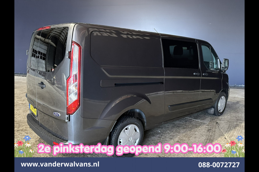 Ford Transit Custom 2.0 TDCI 170pk L2H1 Dubbele Cabine Euro6 Airco | 5-Zits | 2x Zijdeur | Camera | LED Apple Carplay, Android Auto, Cruisecontrol, Parkeersensoren, Stoelverwarming, Verwarmde voorruit 2800kg trekvermogen